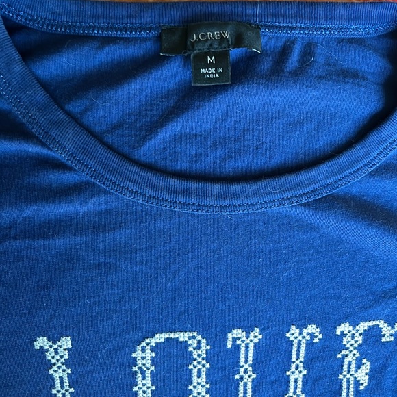 Medium Navy JCrew Love long sleeve t. - Picture 2 of 4